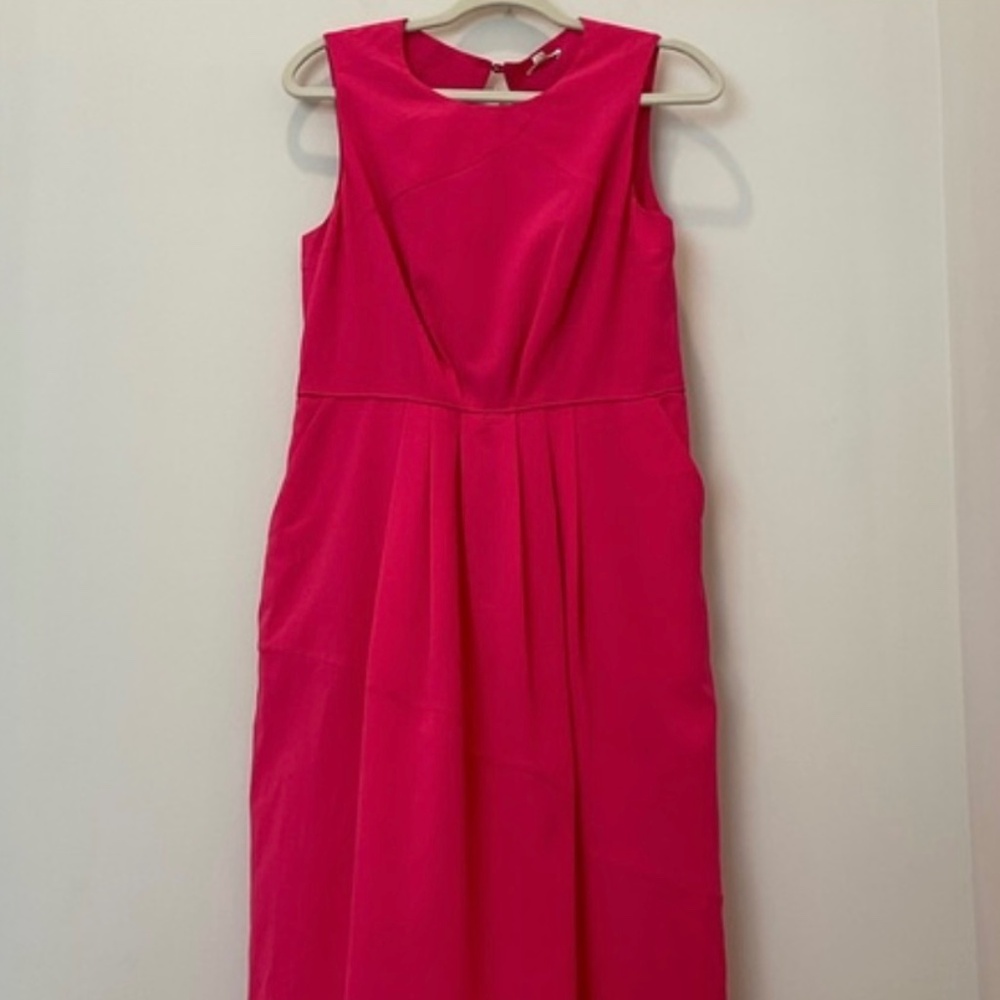 Shoshanna Midi Pink Dress Sz10  NWT has pockets!